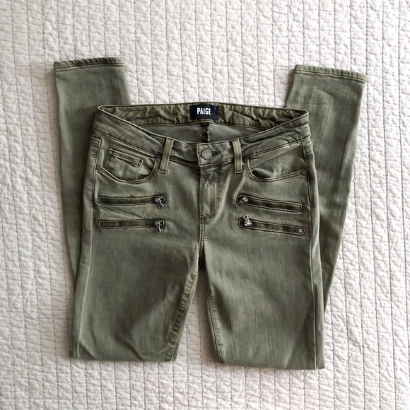 PAIGE Denim - LIKE NEW Paige Denim Edgemont Sahara Green Jeans